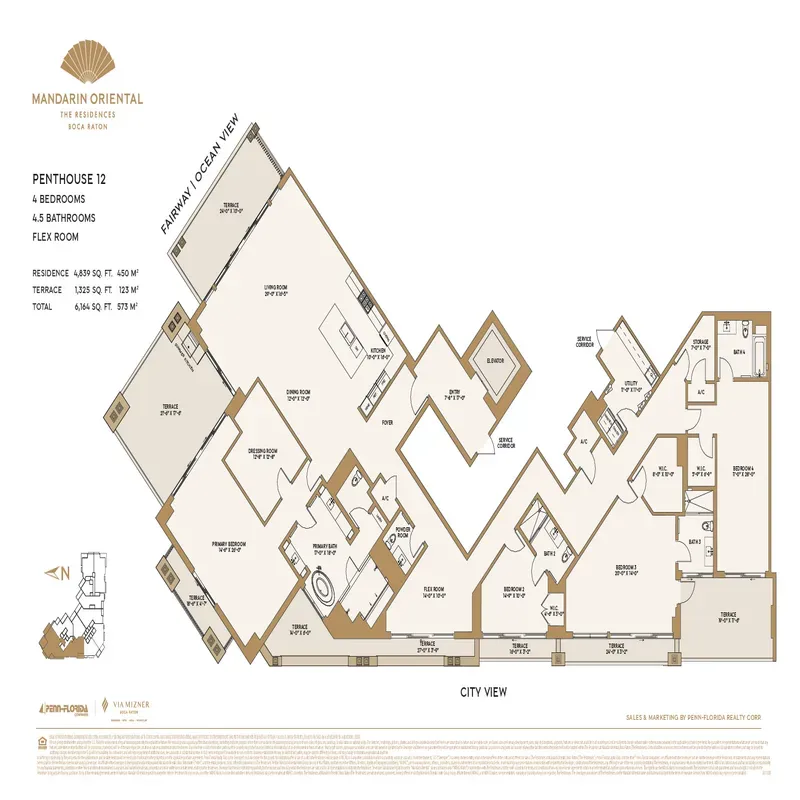 The Residences at Mandarin Oriental Boca Raton floor plan 1