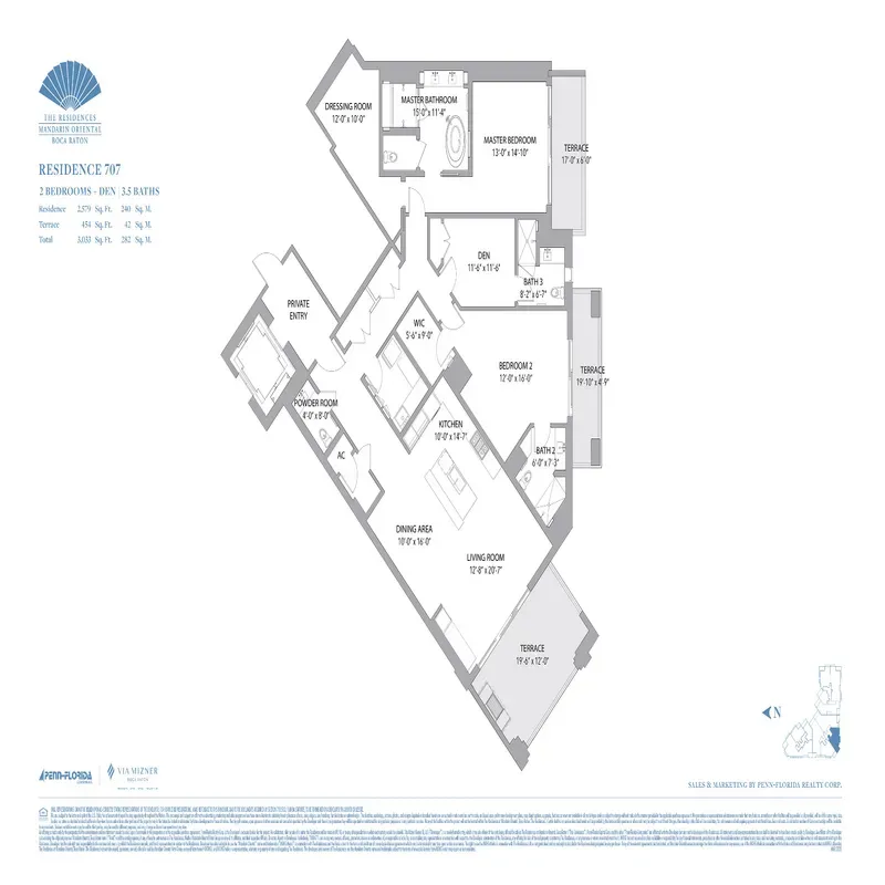 The Residences at Mandarin Oriental Boca Raton floor plan 2