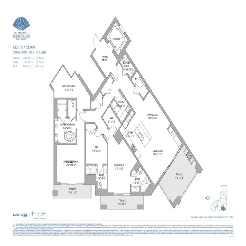 The Residences at Mandarin Oriental Boca Raton floor plan 4