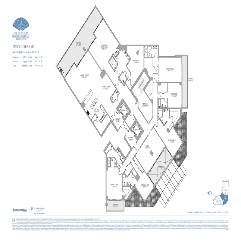 The Residences at Mandarin Oriental Boca Raton floor plan 6