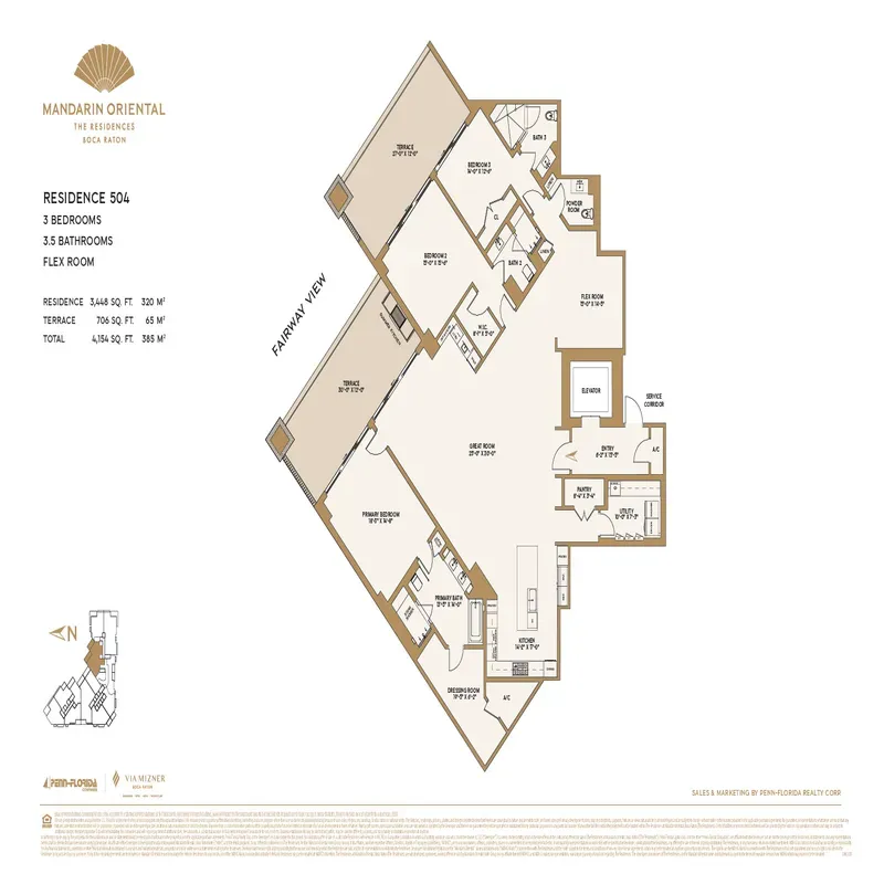 The Residences at Mandarin Oriental Boca Raton floor plan 7