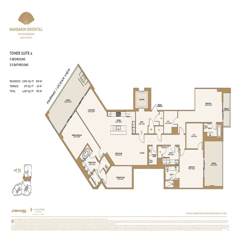 The Residences at Mandarin Oriental Boca Raton floor plan 8
