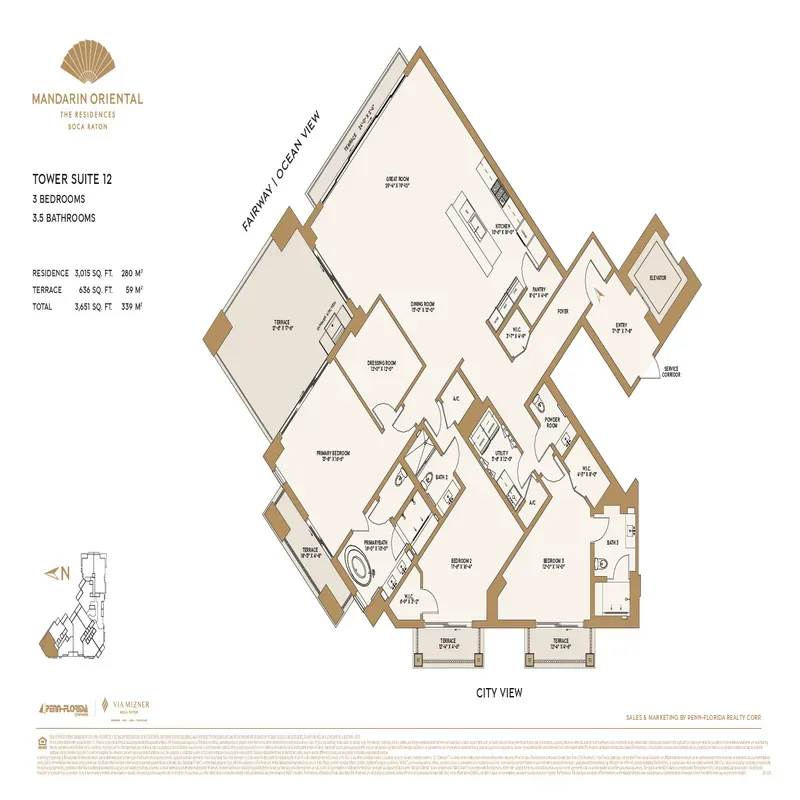 The Residences at Mandarin Oriental Boca Raton floor plan 10