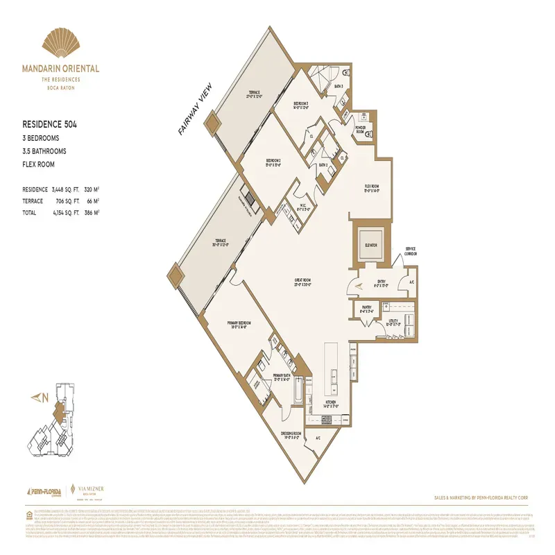 The Residences at Mandarin Oriental Boca Raton floor plan 12