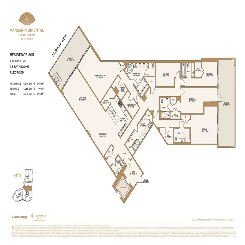 The Residences at Mandarin Oriental Boca Raton floor plan 14