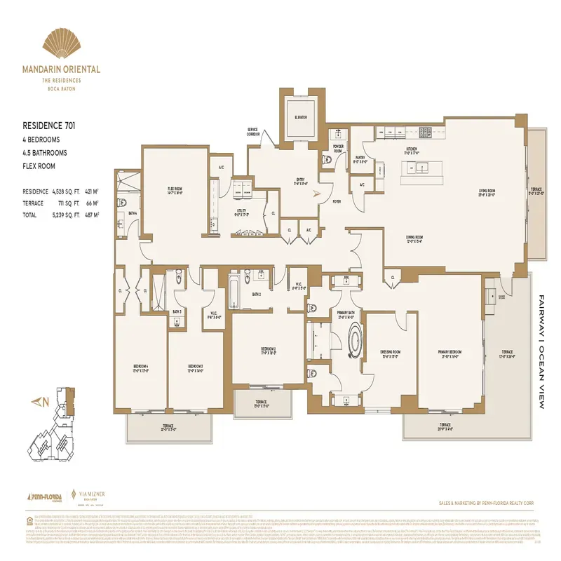 The Residences at Mandarin Oriental Boca Raton floor plan 15