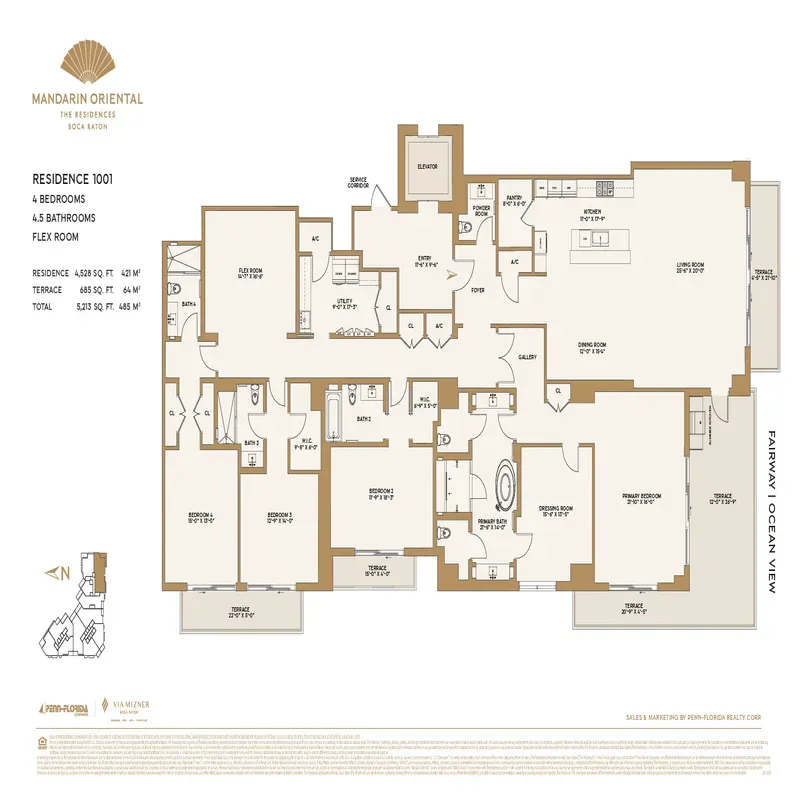 The Residences at Mandarin Oriental Boca Raton floor plan 16