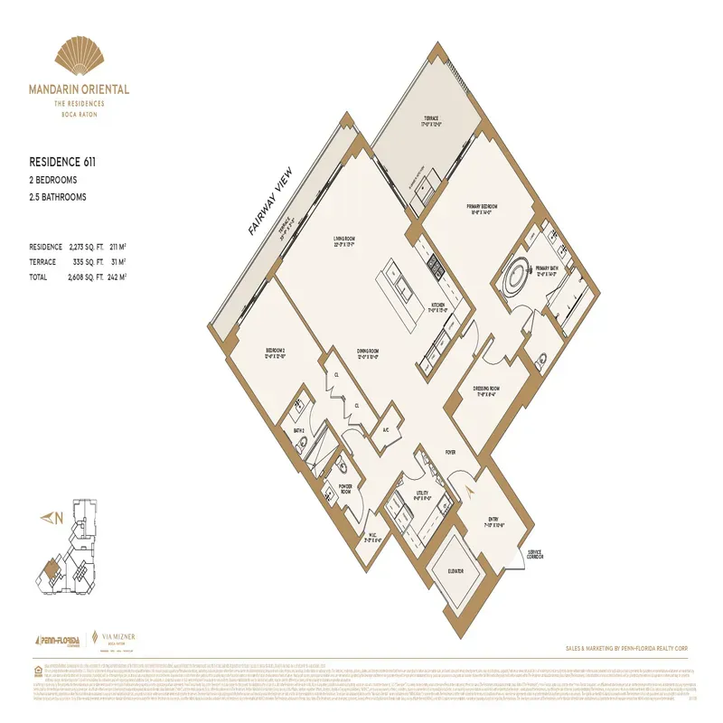 The Residences at Mandarin Oriental Boca Raton floor plan 17