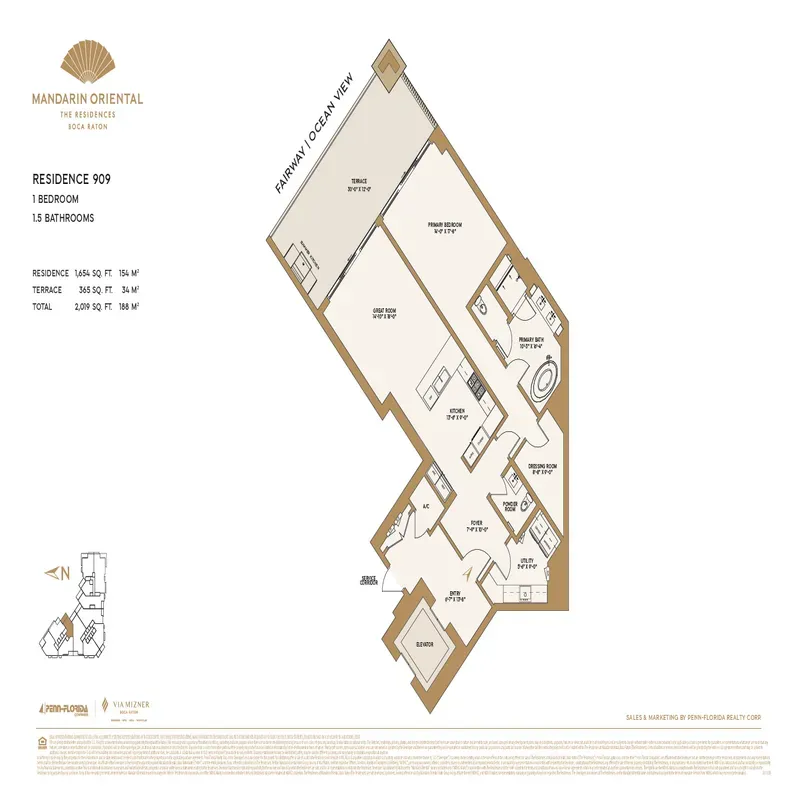 The Residences at Mandarin Oriental Boca Raton floor plan 19