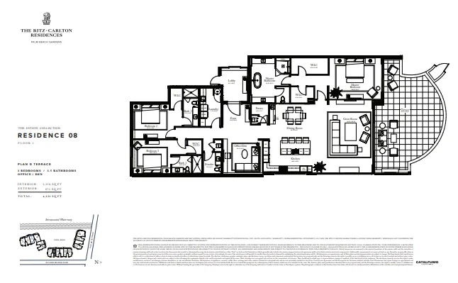 The Ritz-Carlton Residences Palm Beach Gardens floor plan 1