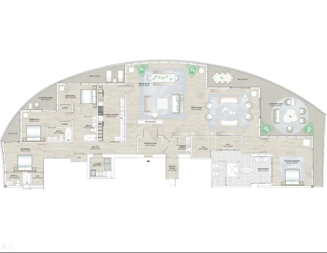 Forté on Flagler floor plan 1