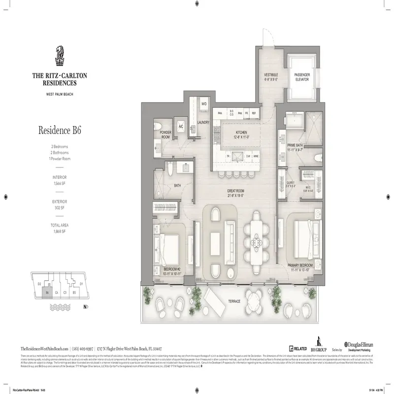 The Ritz-Carlton Residences West Palm Beach floor plan 1