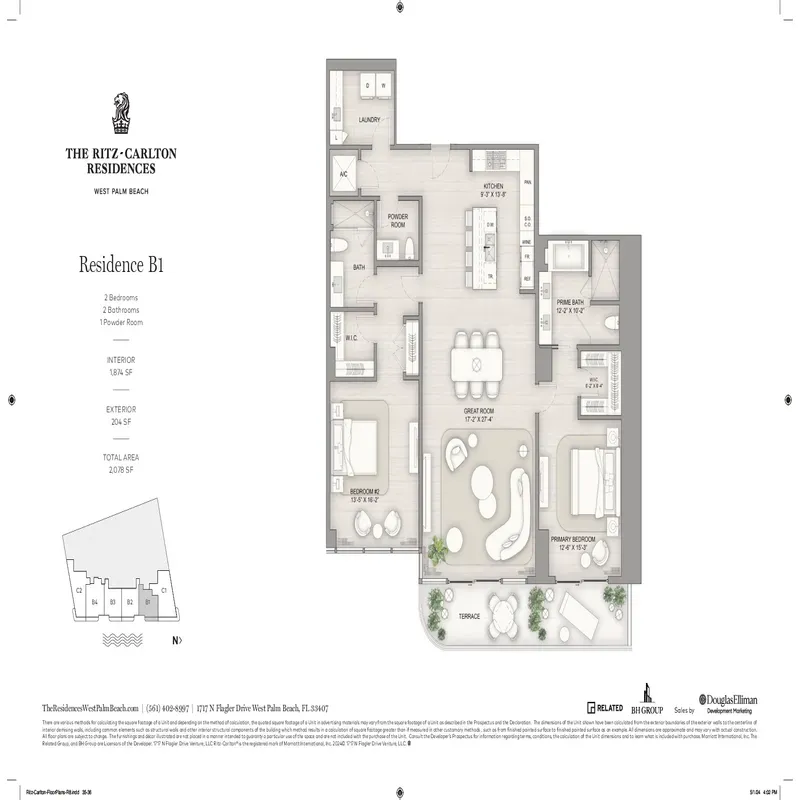 The Ritz-Carlton Residences West Palm Beach floor plan 7