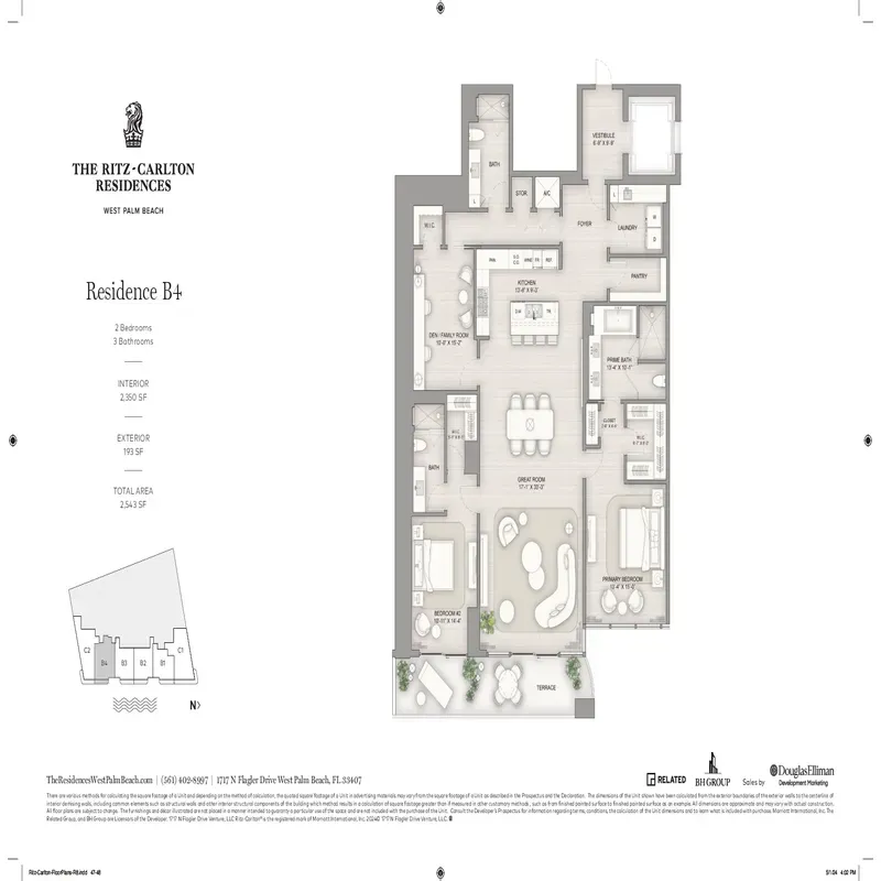 The Ritz-Carlton Residences West Palm Beach floor plan 9