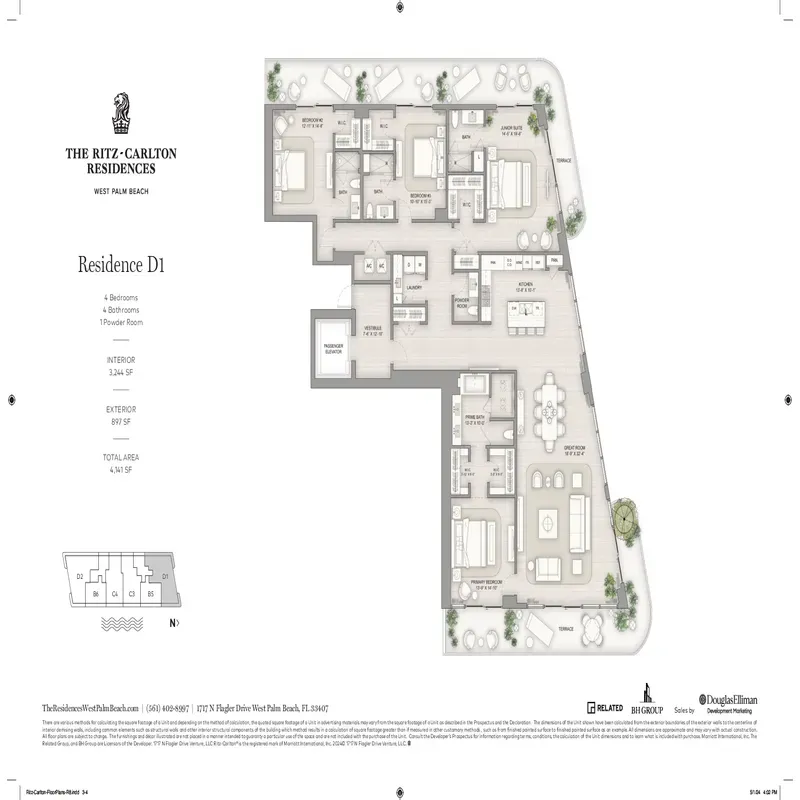 The Ritz-Carlton Residences West Palm Beach floor plan 12