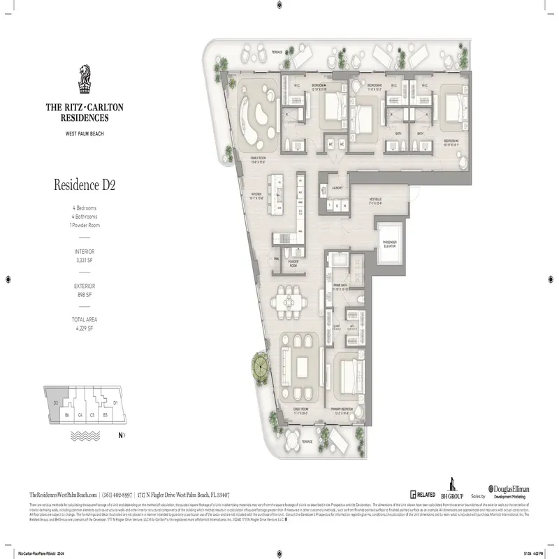 The Ritz-Carlton Residences West Palm Beach floor plan 13