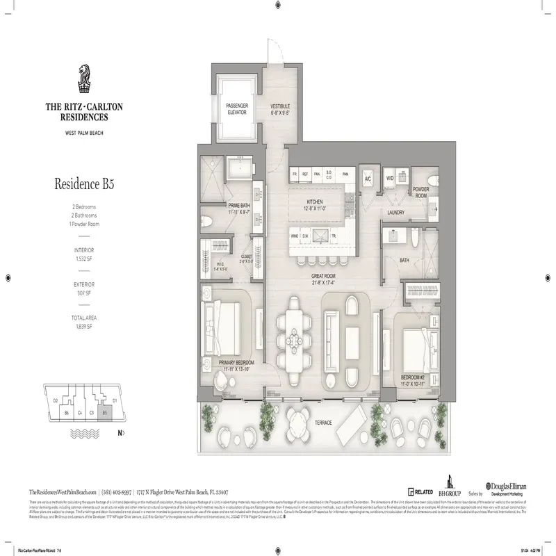 The Ritz-Carlton Residences West Palm Beach floor plan 14