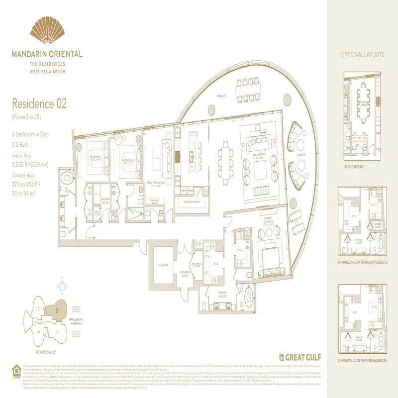 Mandarin Oriental Residences West Palm Beach floor plan 2