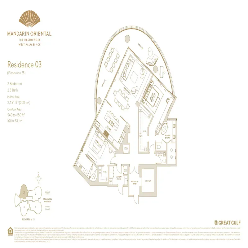 Mandarin Oriental Residences West Palm Beach floor plan 3
