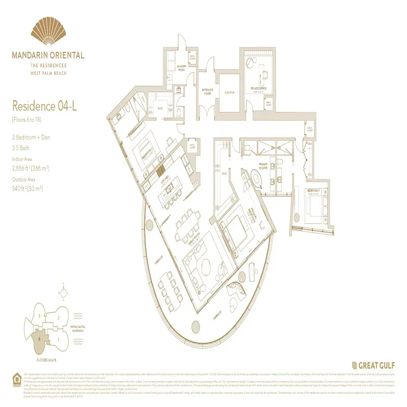 Mandarin Oriental Residences West Palm Beach floor plan 6