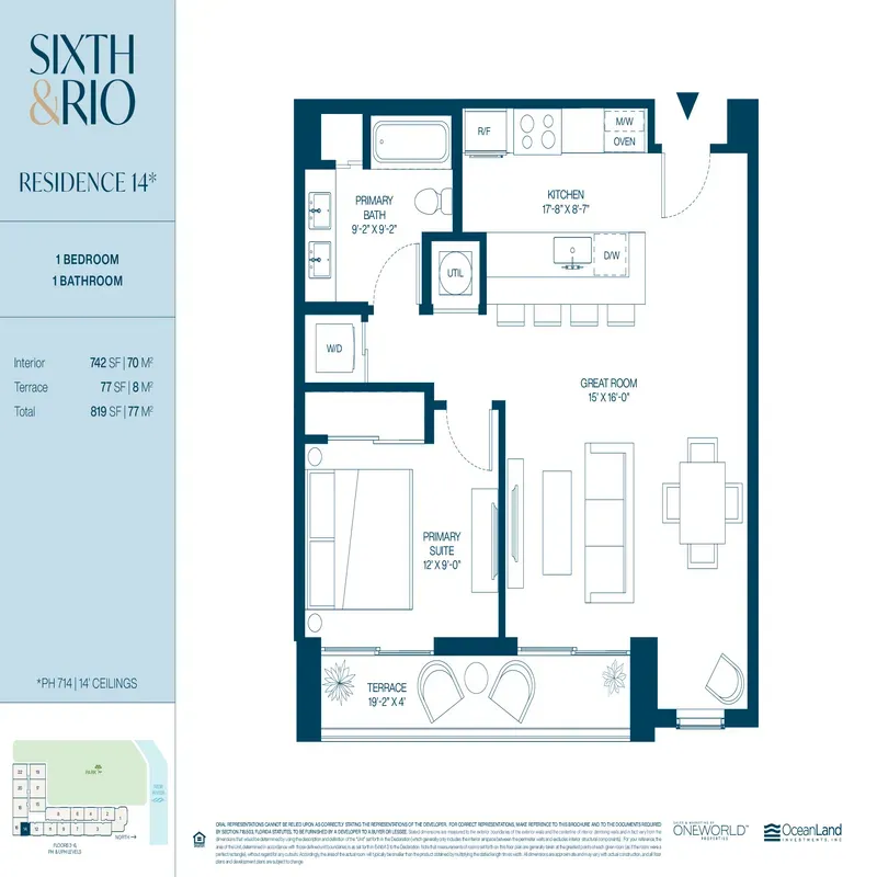 Sixth and Rio floor plan 6