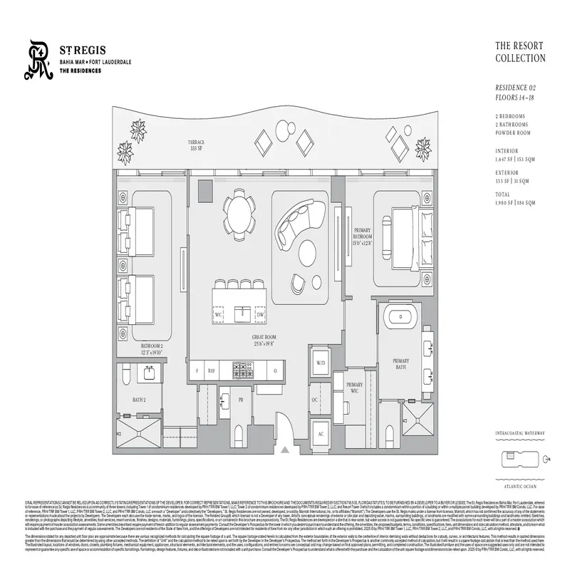 St. Regis Resort and Residences Bahia Mar FTL floor plan 1