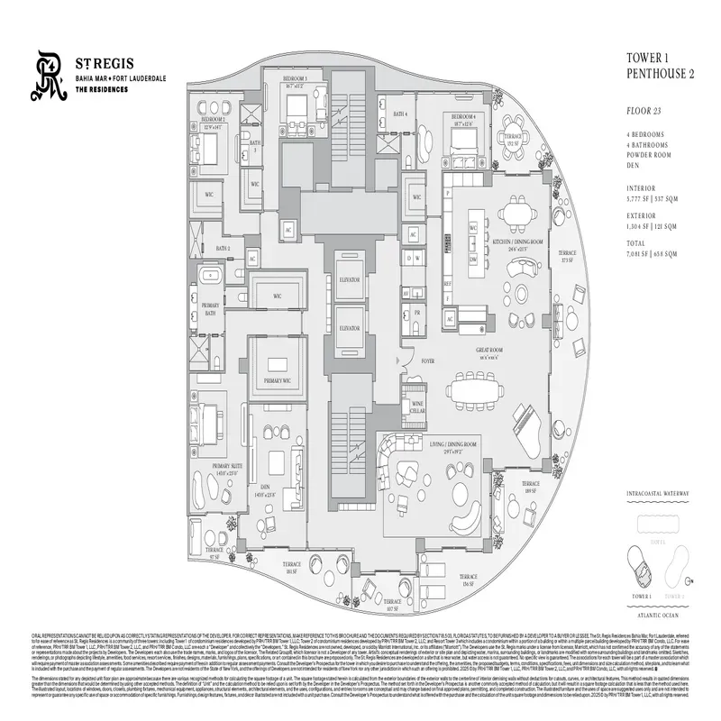 St. Regis Resort and Residences Bahia Mar FTL floor plan 4