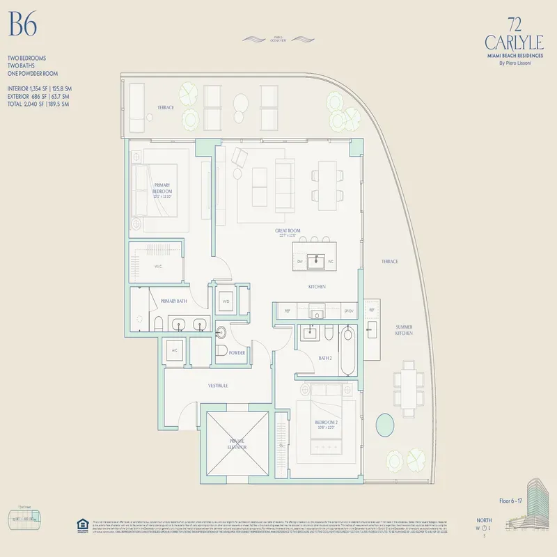 72 Carlyle Miami Beach floor plan 5