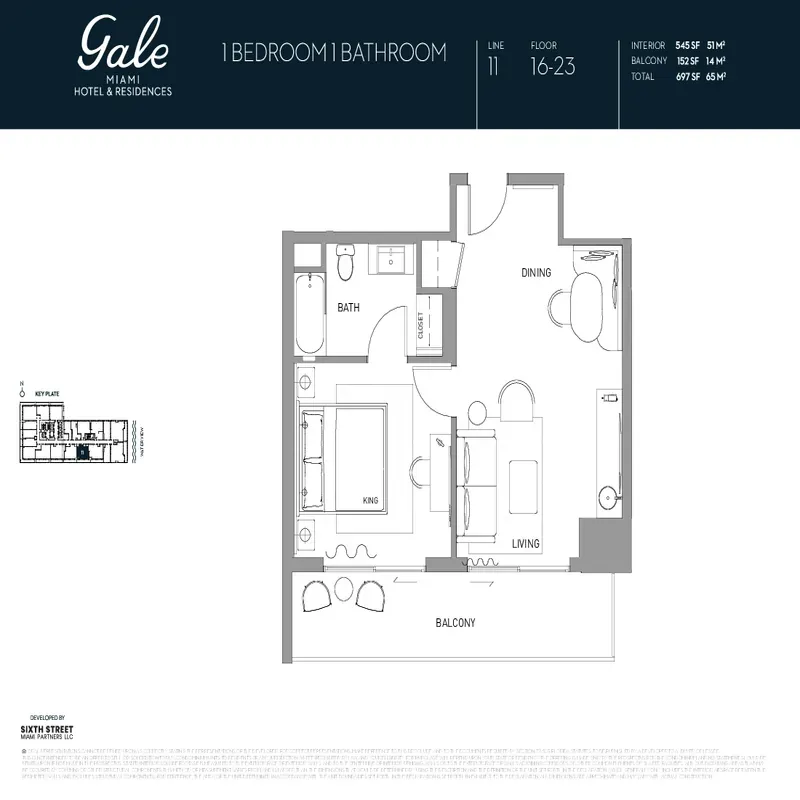 Gale Miami Hotel and Residences floor plan 9