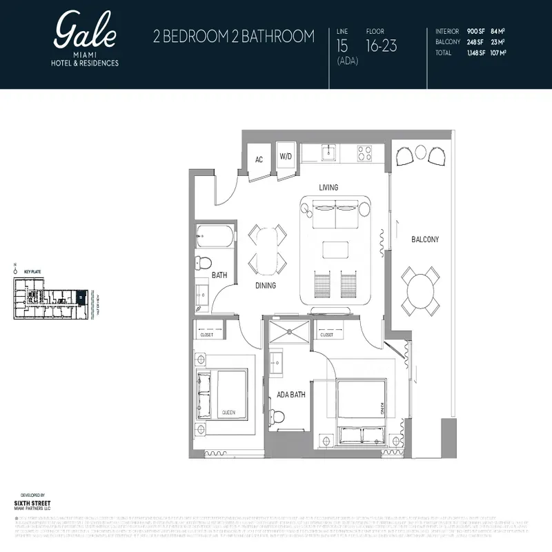 Gale Miami Hotel and Residences floor plan 14