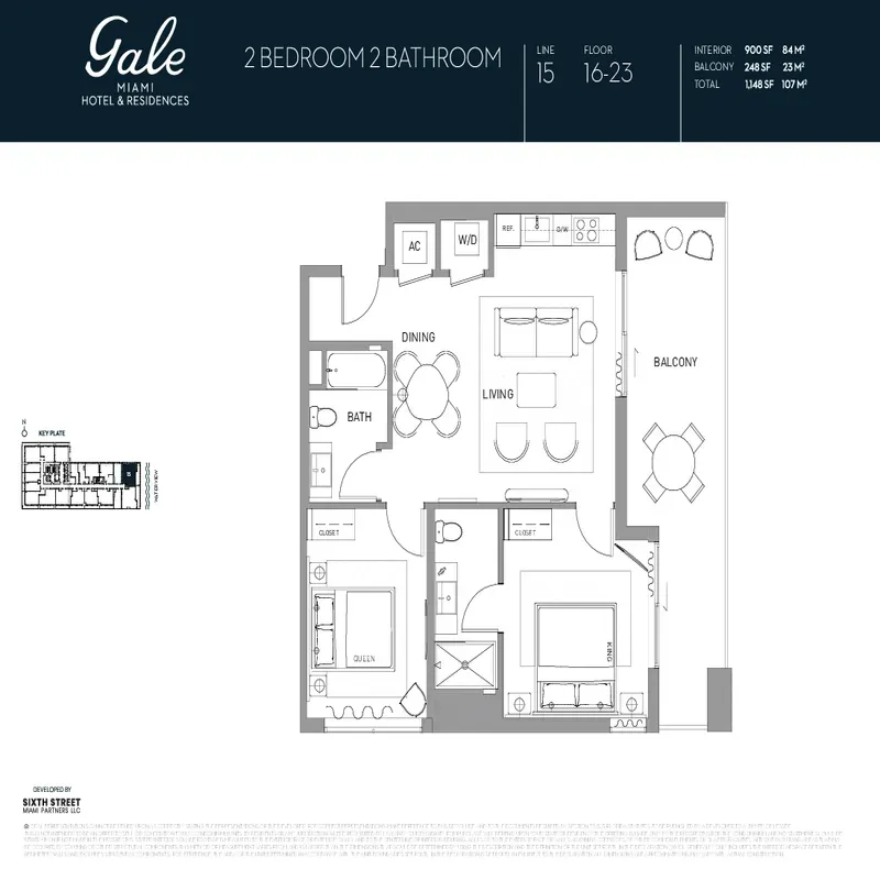 Gale Miami Hotel and Residences floor plan 15