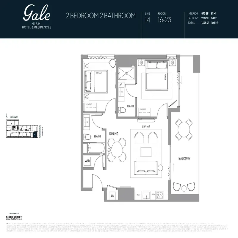 Gale Miami Hotel and Residences floor plan 16