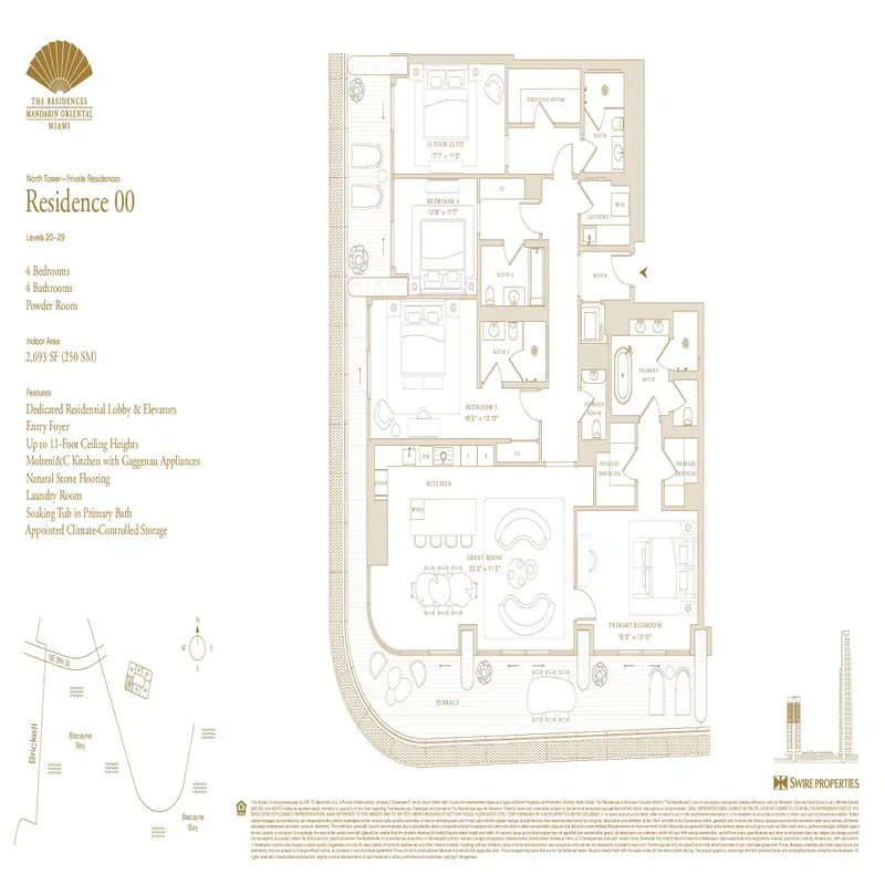 The Residences at Mandarin Oriental Miami floor plan 5