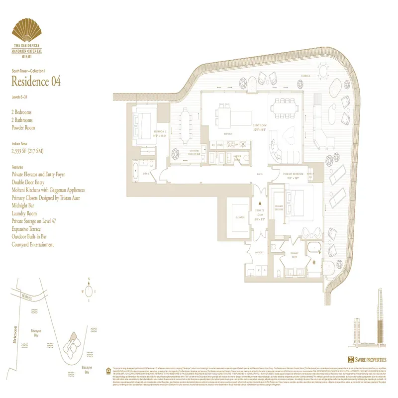 The Residences at Mandarin Oriental Miami floor plan 11