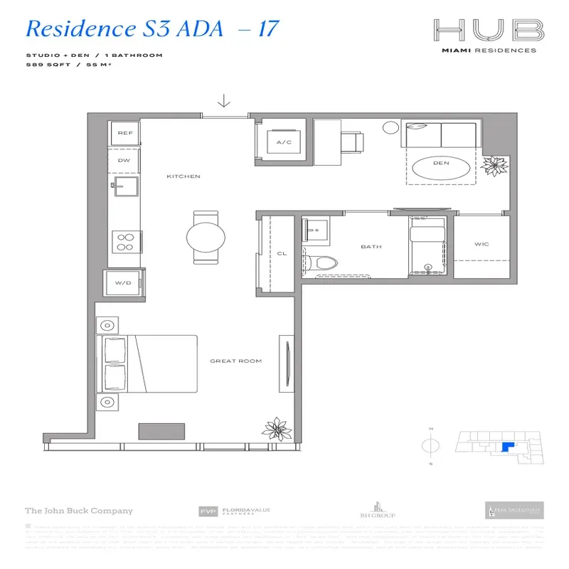 HUB Miami Residences floor plan 3