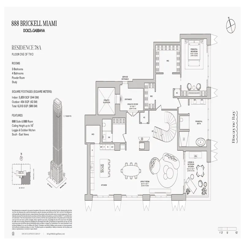 888 Brickell Miami Dolce and Gabbana floor plan 4
