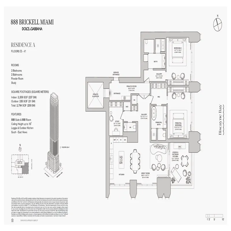 888 Brickell Miami Dolce and Gabbana floor plan 7
