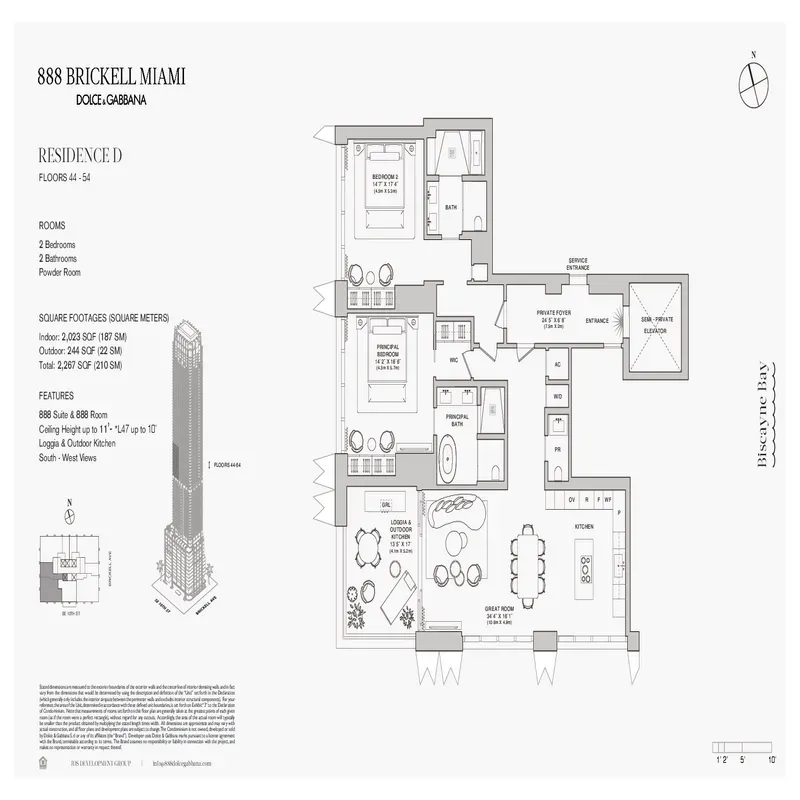 888 Brickell Miami Dolce and Gabbana floor plan 11