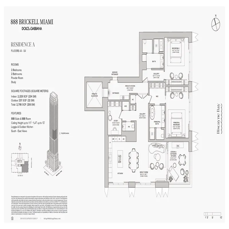 888 Brickell Miami Dolce and Gabbana floor plan 14