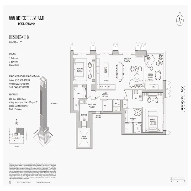 888 Brickell Miami Dolce and Gabbana floor plan 15