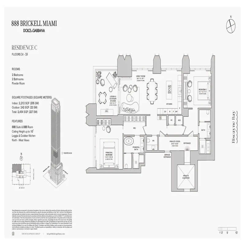 888 Brickell Miami Dolce and Gabbana floor plan 16