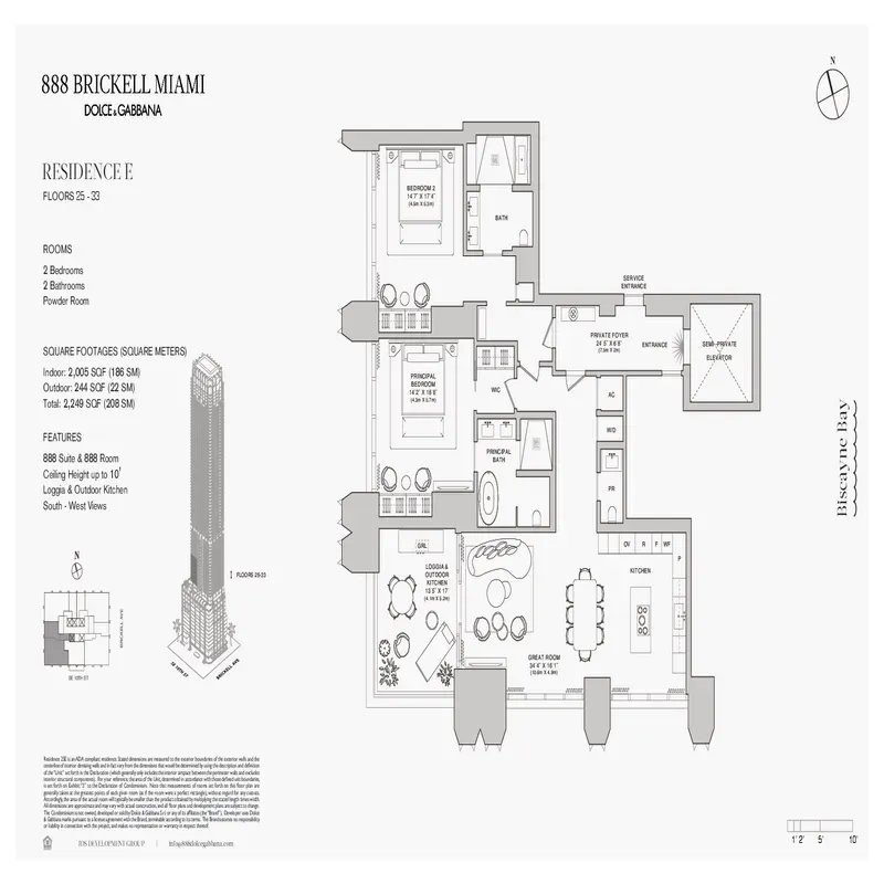 888 Brickell Miami Dolce and Gabbana floor plan 19