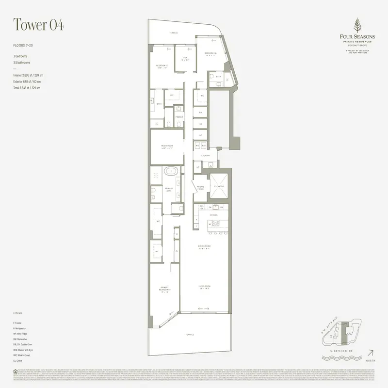 Four Seasons Private Residences Coconut Grove floor plan 5