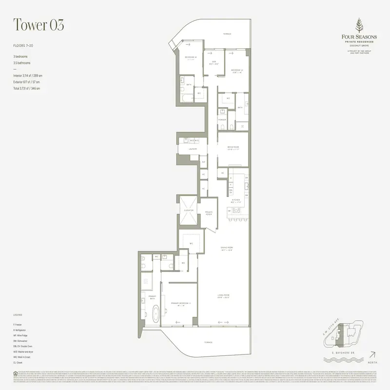 Four Seasons Private Residences Coconut Grove floor plan 6