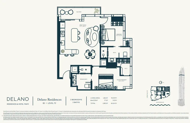 Delano Residences and Hotel floor plan 5