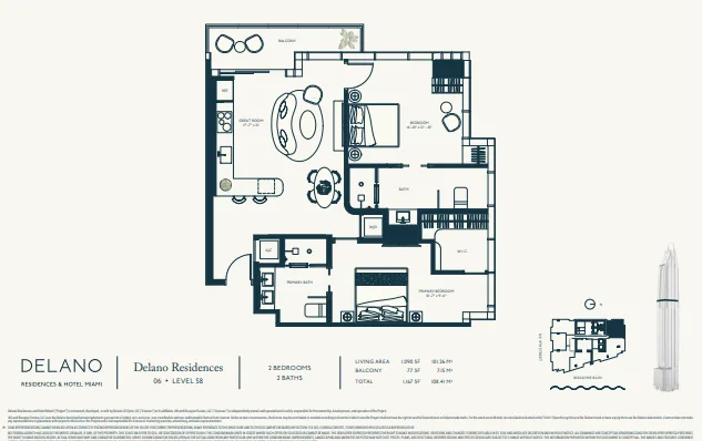 Delano Residences and Hotel floor plan 6