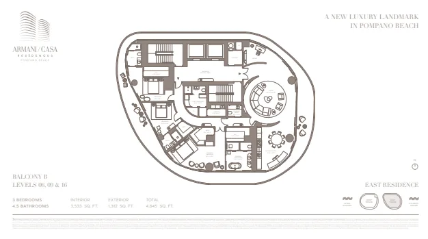 ARMANICASA Residences Pompano Beach floor plan 6