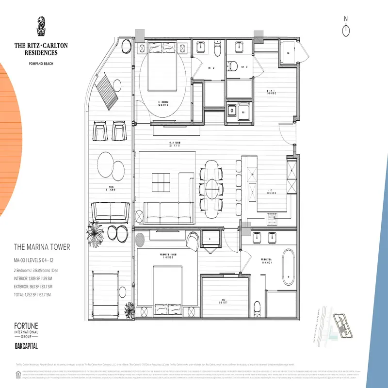 The Ritz-Carlton Residences Pompano Beach floor plan 3