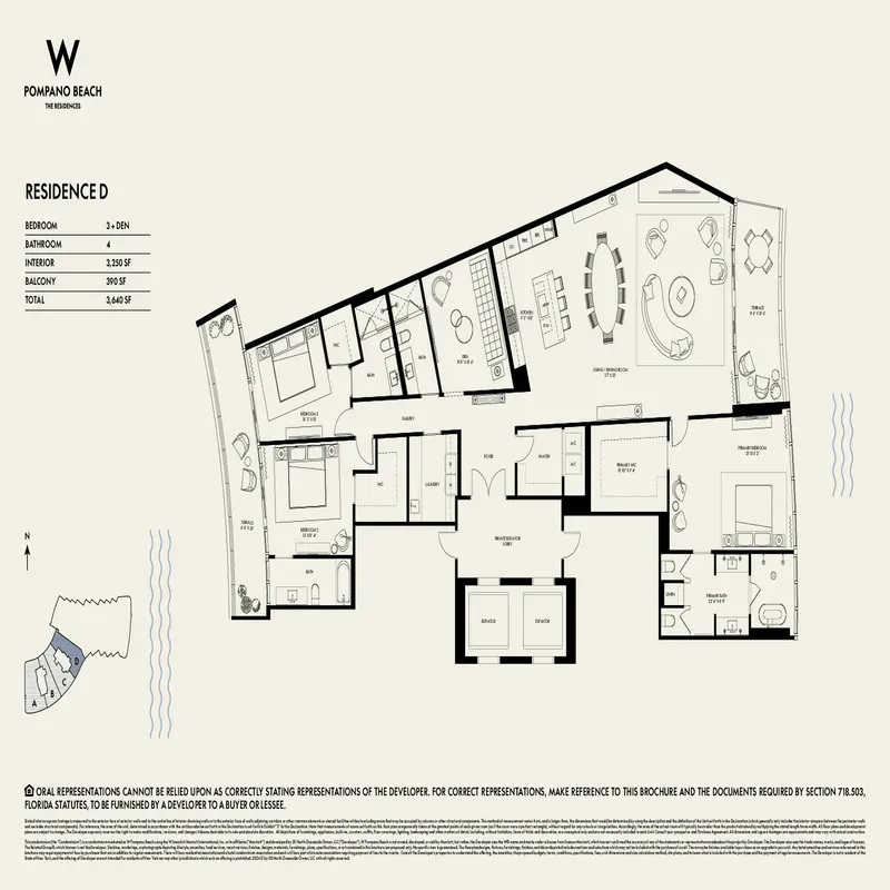 W Pompano Beach Hotel and Residences floor plan 1