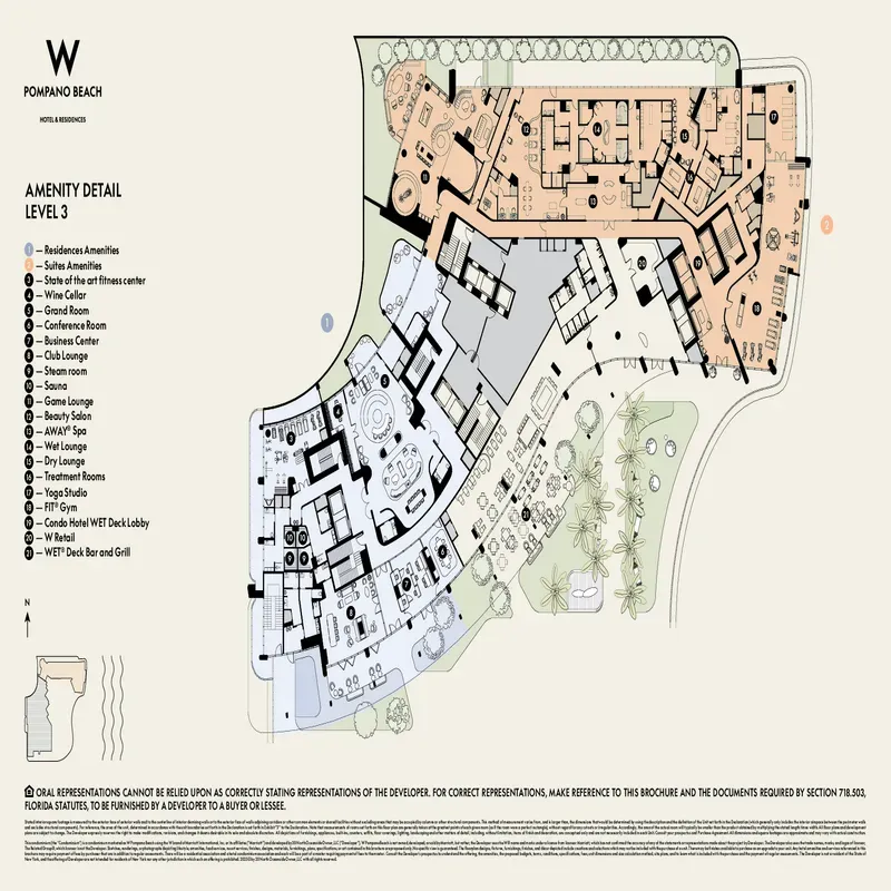 W Pompano Beach Hotel and Residences floor plan 3